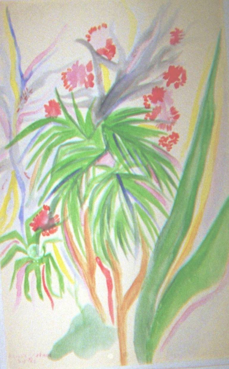 Original Illustration Floral Painting by Elissa Dorfman
