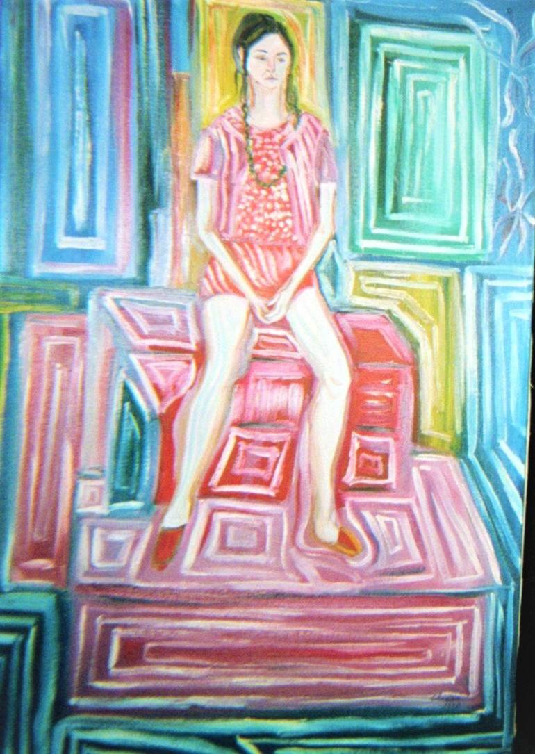 Original Figurative Women Painting by Elissa Dorfman