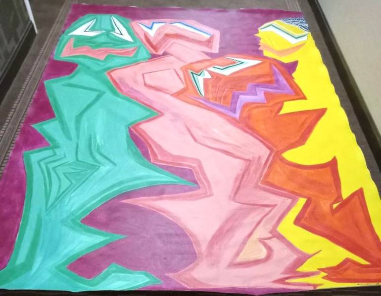 Original Modern Abstract Painting by Elissa Dorfman