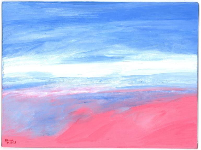 Blue Sky And Pink Sand