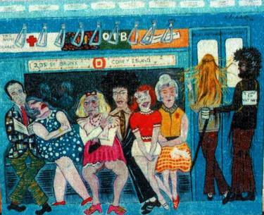 Original Train Paintings by Elissa Dorfman