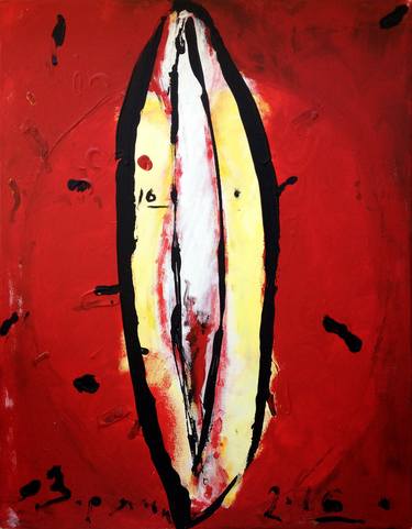 Original Abstract Expressionism Abstract Painting by Zoryana Garbar