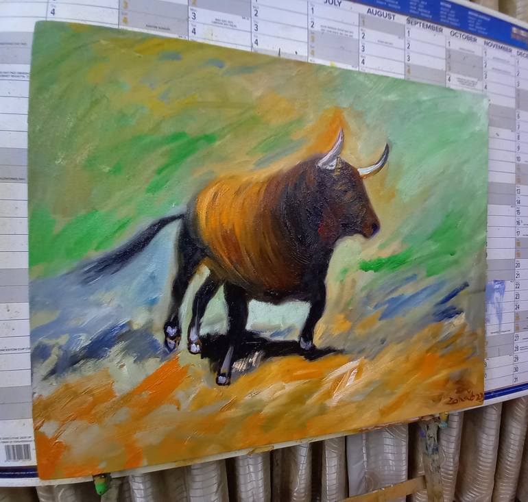 Original Figurative Animal Painting by zohaib ahmed