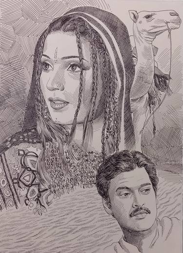Print of Portraiture Women Drawings by zohaib ahmed
