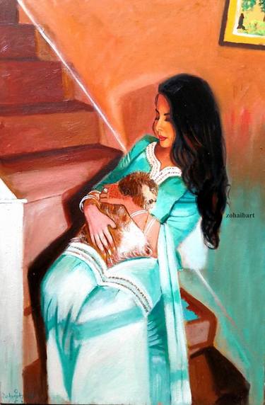 Original Impressionism Women Paintings by zohaib ahmed