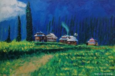 Print of Expressionism Landscape Paintings by zohaib ahmed