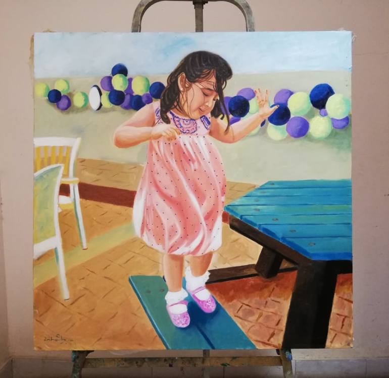 Original Expressionism Children Paintings by Zohaib Ahmed