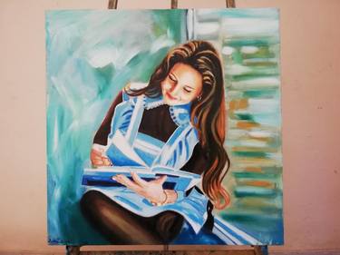 Original Figurative Women Paintings by zohaib ahmed