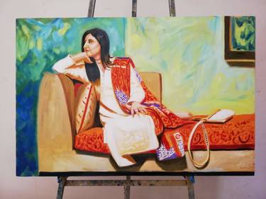 Original Expressionism Women Paintings by zohaib ahmed