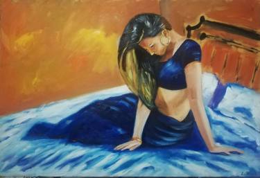 Original Expressionism Women Paintings by zohaib ahmed