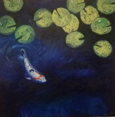 Original Expressionism Fish Paintings by zohaib ahmed