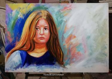 Original Expressionism Kids Paintings by zohaib ahmed