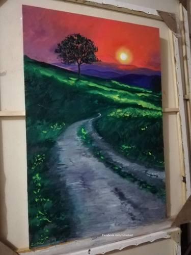 Original Illustration Landscape Paintings by zohaib ahmed