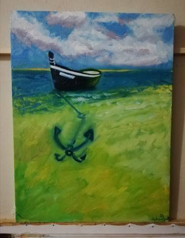 Seascape with Boat thumb