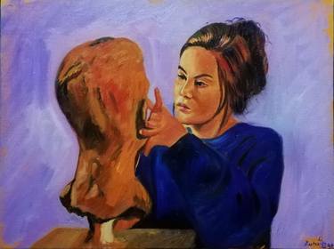 Original Expressionism Portrait Paintings by zohaib ahmed