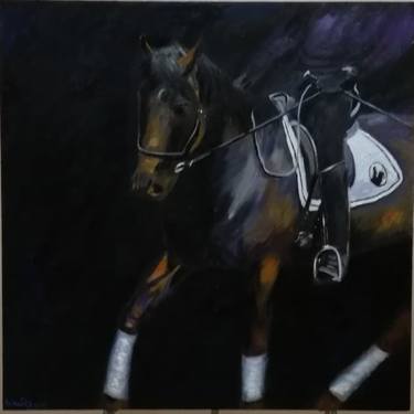 Original Figurative Horse Paintings by zohaib ahmed