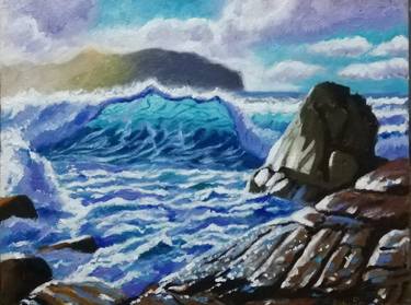 Seascape with mountain thumb