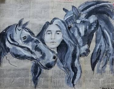 Original Abstract Horse Paintings by zohaib ahmed