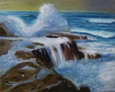 Original Expressionism Seascape Paintings by zohaib ahmed