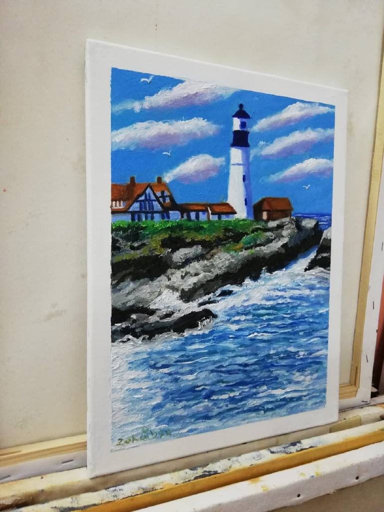 Original Seascape Painting by zohaib ahmed