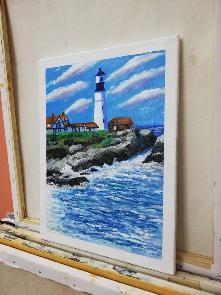 Original Seascape Painting by zohaib ahmed