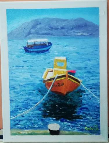 Print of Realism Seascape Paintings by zohaib ahmed