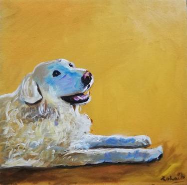 Original Abstract Expressionism Dogs Paintings by zohaib ahmed