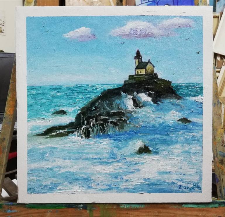 Original Expressionism Seascape Painting by Zohaib Ahmed