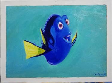Original Fine Art Fish Paintings by zohaib ahmed