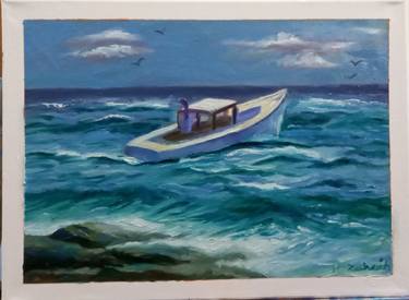 Print of Art Deco Seascape Paintings by zohaib ahmed