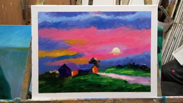 Original Abstract Landscape Painting by zohaib ahmed