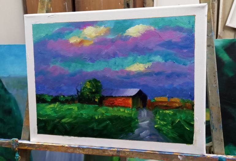 Original Abstract Landscape Painting by zohaib ahmed