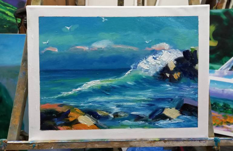 Original Seascape Painting by zohaib ahmed