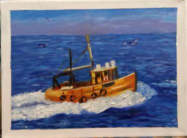 Print of Sailboat Paintings by zohaib ahmed