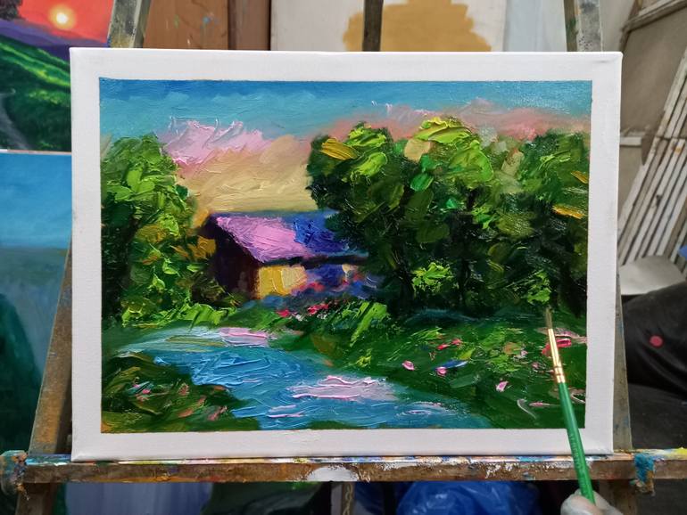 Original Abstract Landscape Painting by Zohaib Ahmed