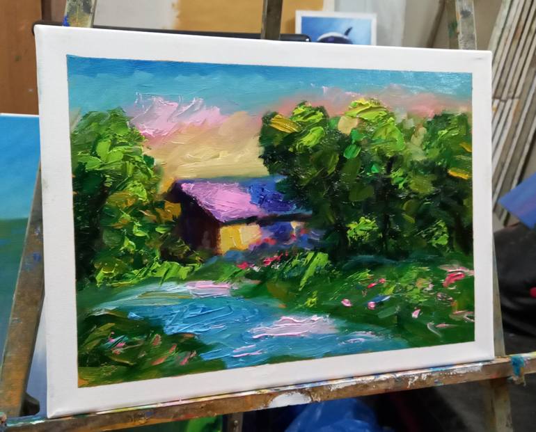 Original Abstract Landscape Painting by Zohaib Ahmed