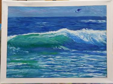 Print of Abstract Seascape Paintings by zohaib ahmed
