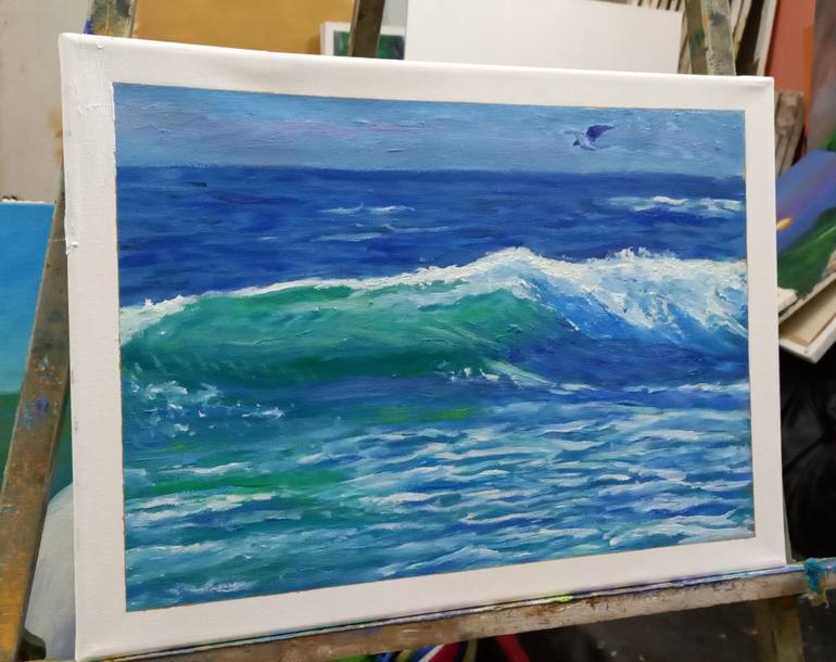 Original Abstract Seascape Painting by zohaib ahmed