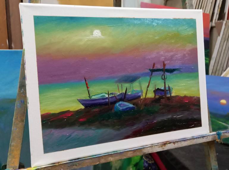 Original Seascape Painting by zohaib ahmed