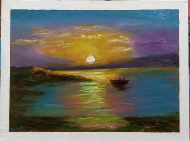 Print of Seascape Paintings by zohaib ahmed