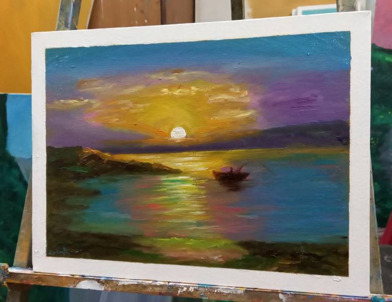 Original Seascape Painting by zohaib ahmed