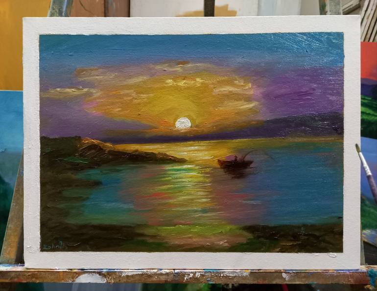 Original Seascape Painting by zohaib ahmed