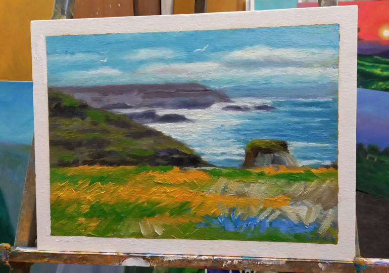 Original Expressionism Seascape Painting by zohaib ahmed