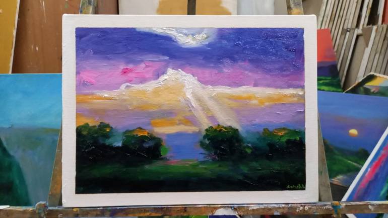 Original Abstract Expressionism Landscape Painting by Zohaib Ahmed