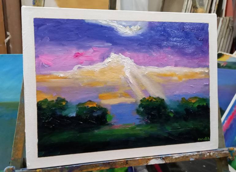 Original Abstract Expressionism Landscape Painting by zohaib ahmed