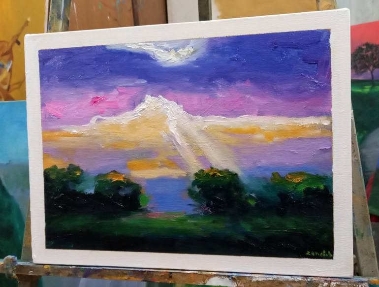 Original Abstract Expressionism Landscape Painting by Zohaib Ahmed