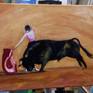 Spain Bull, , this painting is a part of my on going series with title "Bull in Spain" , Oil Painting on Stretch canvas, easy to hang on wall
all artworks will be sent with a certificate of authenticity