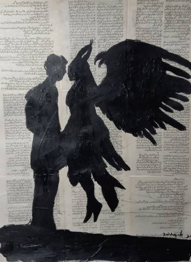 Print of Figurative Love Paintings by zohaib ahmed