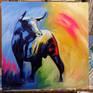 Built to Kill, oil painting canvas, this painting is a part of my on going series with title "Bull in the Ring" , Oil Painting on Stretch canvas, easy to hang on wall
all artworks will be sent with a certificate of authenticity