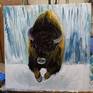 Running Yalk over snow, Oil painting on Canvas, this painting is a part of my on going series of wild life , Oil Painting on Stretch canvas, easy to hang on wall

all artworks will be sent with a certificate of authenticity